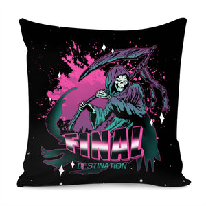 Grim Reaper And Font And Blood And Taro And Stars Pillow Cover