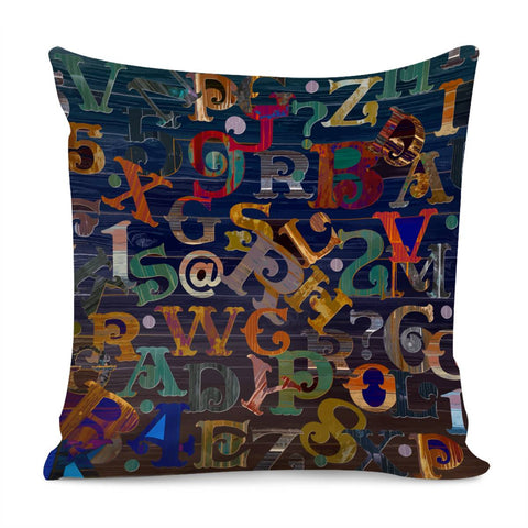 Image of Vintage Alphabet Pillow Cover