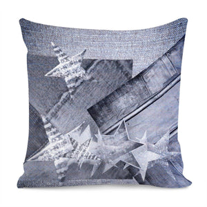 Denim Design Pillow Cover