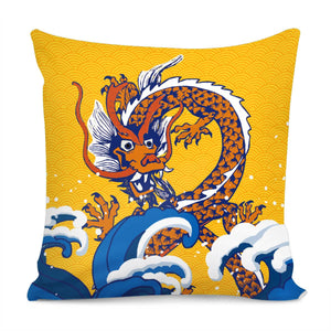 Chinese Tide Dragon Pillow Cover