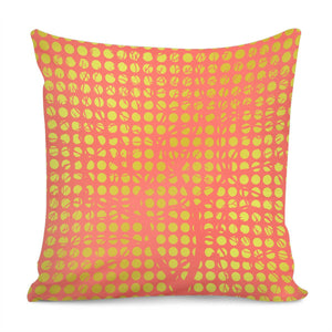 Gold Orange Tree Dots Pillow Cover