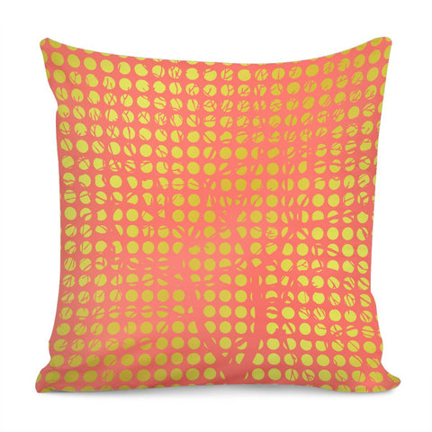 Image of Gold Orange Tree Dots Pillow Cover