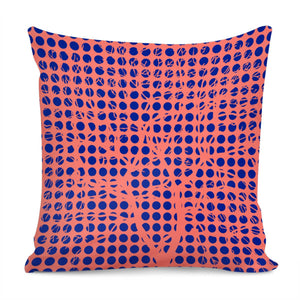 Blue Living Coral Tree Dots Pillow Cover