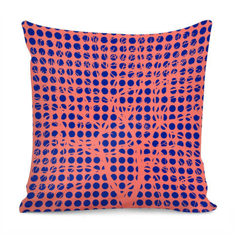 Image of Blue Living Coral Tree Dots Pillow Cover