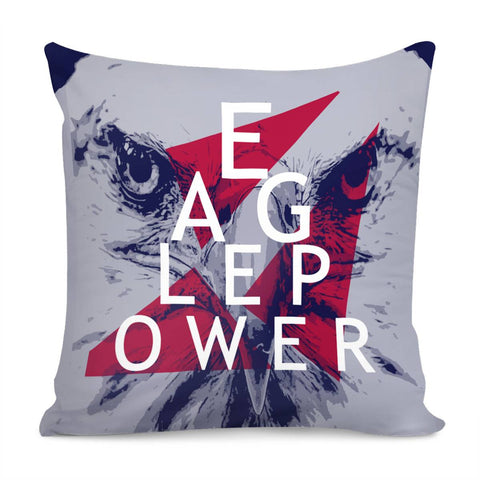 Image of Eagle And Text And Wings Pillow Cover