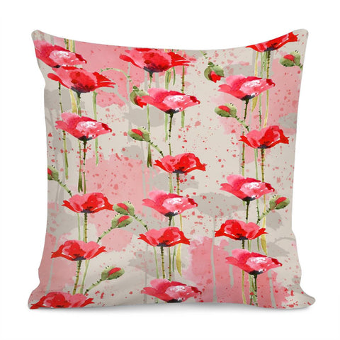 Image of Poppy Flower Pillow Cover