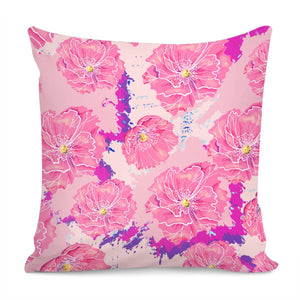 Poppy Flower Pillow Cover