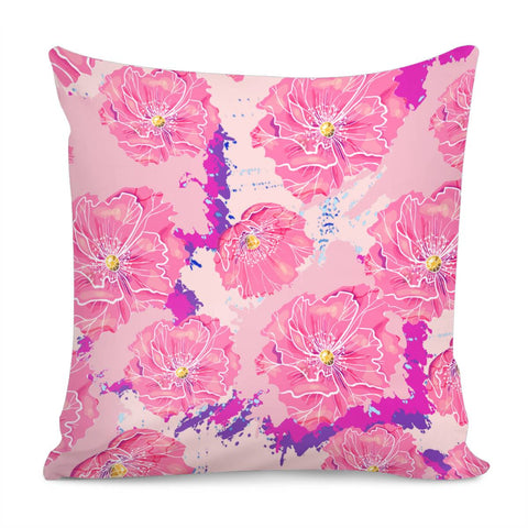 Image of Poppy Flower Pillow Cover