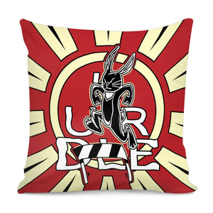 Bunny And Sport And Jump Bar And Font And Light Pillow Cover