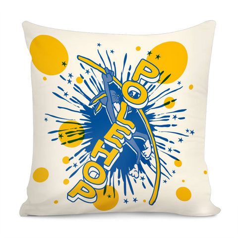 Image of Bunny And Sport And Pole Vault And Font And Graffiti Pillow Cover