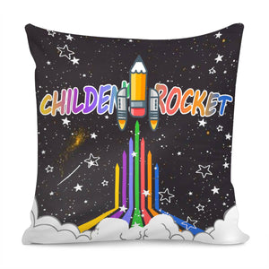 Rocket Pillow Cover