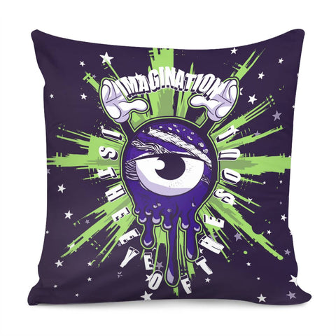 Image of Eyes And Light And Hands And Stars And Planet Pillow Cover