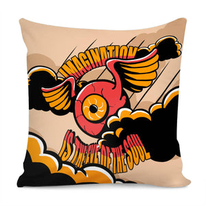 Eyes And Clouds And Wings And Flying Pillow Cover