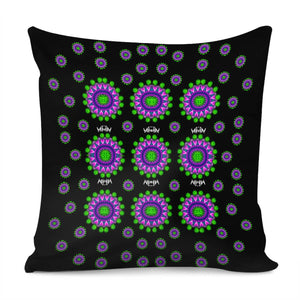 Lilies And Decorative Stars Of Freedom Pillow Cover