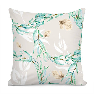 Floral Boho Watercolor Pattern Pillow Cover