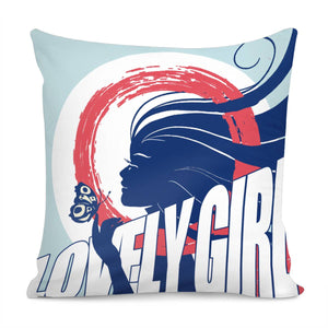 Female Symbols And Female Abstraction And Fonts And Butterflies Pillow Cover