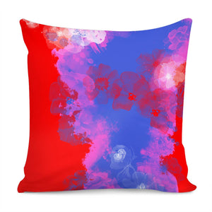 Scarlet On Blue Pillow Cover