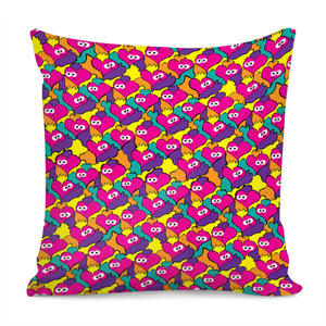 Happy Hearts Pillow Cover