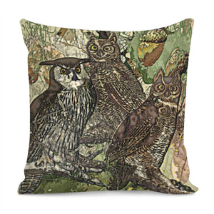 My Owls In Batik Style Pillow Cover