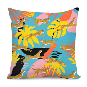 Tropical Leopard Pillow Cover