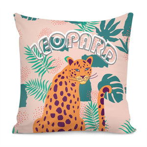 Tropical Leopard Pillow Cover