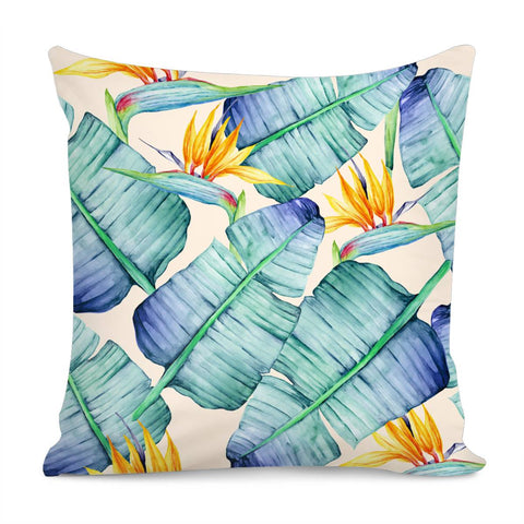 Image of Fancy Tropical Pattern Pillow Cover