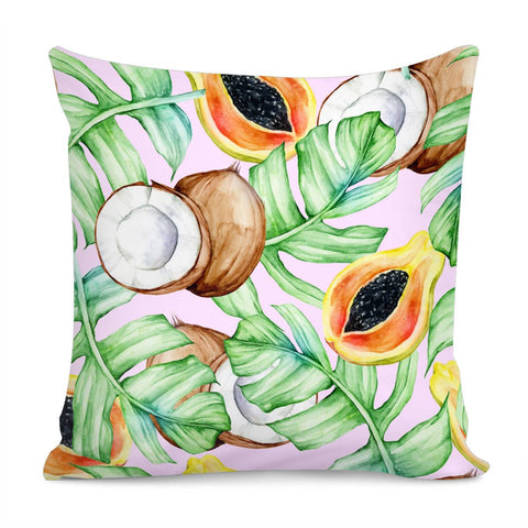 Image of Fancy Tropical Pattern Pillow Cover