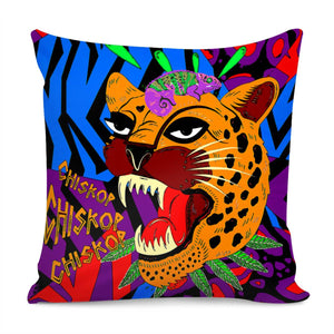 Tropical Leopard Pillow Cover