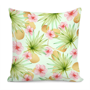 Fancy Tropical Pattern Pillow Cover