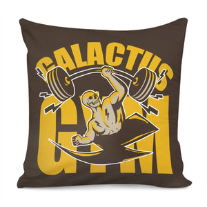 Weightlifting And Muscle Man And Barbell And Font And Lightning And Slap Pillow Cover