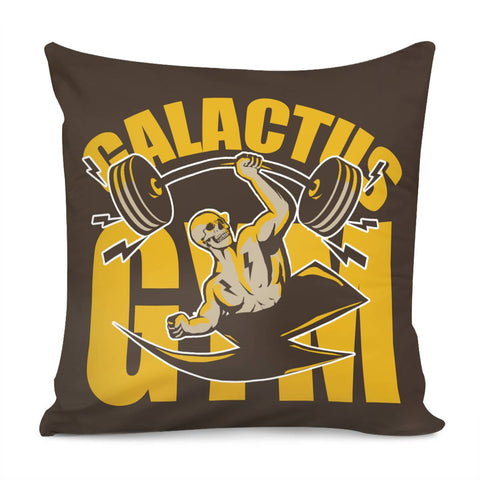 Image of Weightlifting And Muscle Man And Barbell And Font And Lightning And Slap Pillow Cover