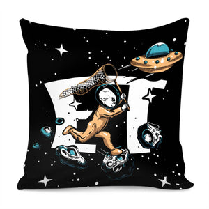 Aliens And Meteorites And Ufos And Insect Nets And Stars Pillow Cover