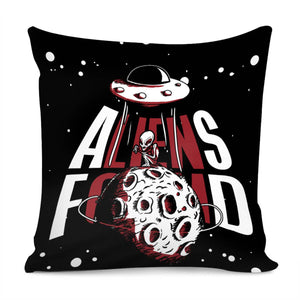 Aliens And Meteorites And Flying Saucers And Stars Pillow Cover