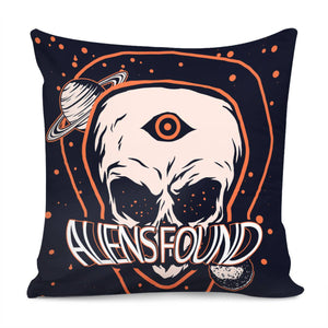 Aliens And Eyes And Geometry And Planet And Starry Sky Pillow Cover