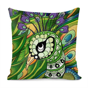 Peacock Pillow Cover