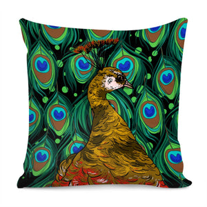 Peacock Pillow Cover