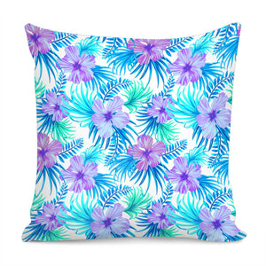 Fancy Tropical Floral Pattern Pillow Cover