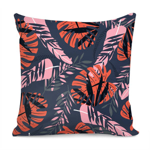 Fancy Tropical Floral Pattern Pillow Cover