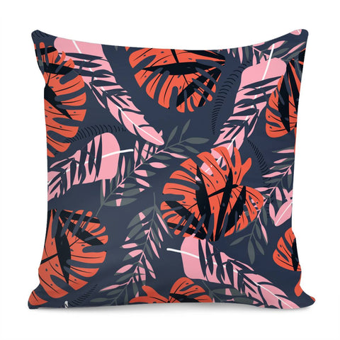 Image of Fancy Tropical Floral Pattern Pillow Cover