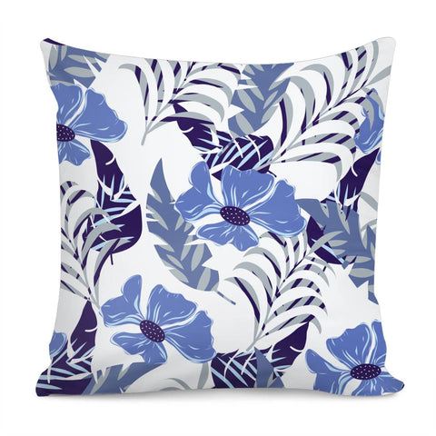 Image of Fancy Tropical Floral Pattern Pillow Cover