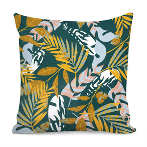 Fancy Tropical Floral Pattern Pillow Cover