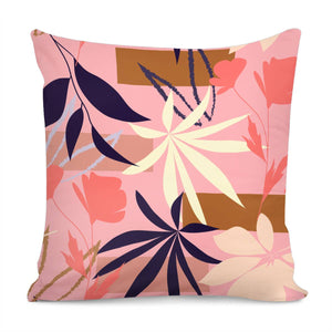 Fancy Tropical Floral Pattern Pillow Cover