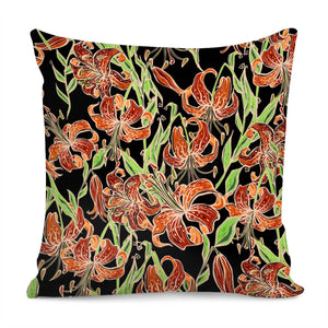 Fancy Tropical Floral Pattern Pillow Cover