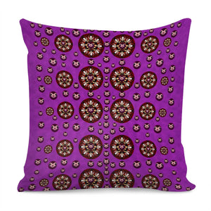 Hearts Of Metal And Flower Wreaths In Love Pillow Cover