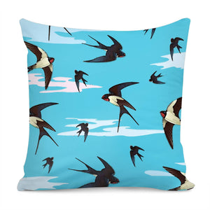 Cloud And Swallow Pillow Cover