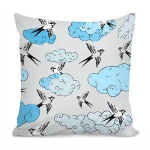 Cloud And Swallow Pillow Cover