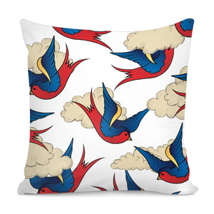 Cloud And Swallow Pillow Cover