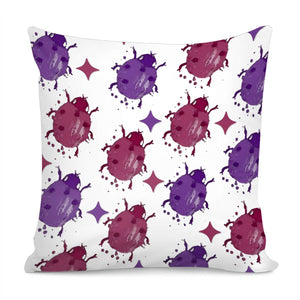 Watercolor Ladybug Pillow Cover