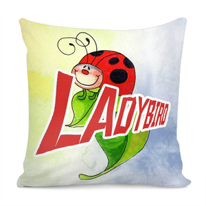 Watercolor Ladybug Pillow Cover