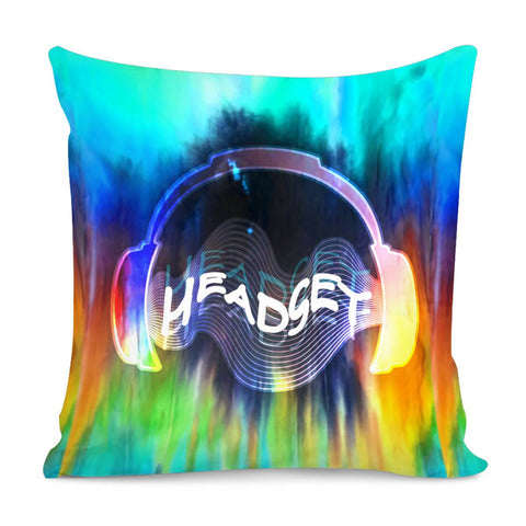 Image of Font And Punk And Symbols And Headphones Pillow Cover